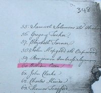 Treasury Bond Convict List, Ship Ann, 1766