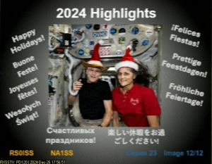 ISS SSTV NA1SS Holiday Greeting Card