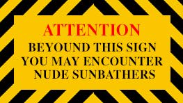 Nude Sunbathers Ahead